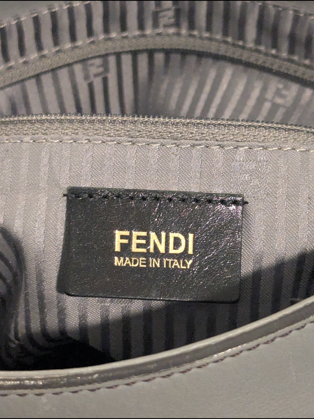Fendi Mama Forever Large Baguette Light Gray Shoulder Bag - Picture 9 of 15